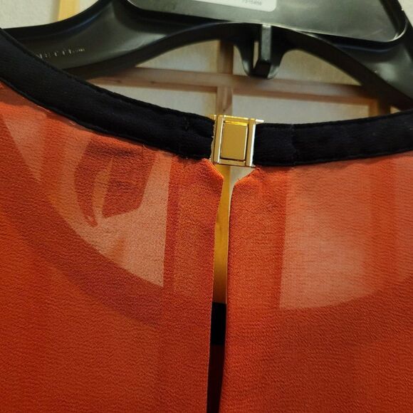 Ravel Womens Semi Sheer Blouse/Top Sz M - Picture 6 of 10